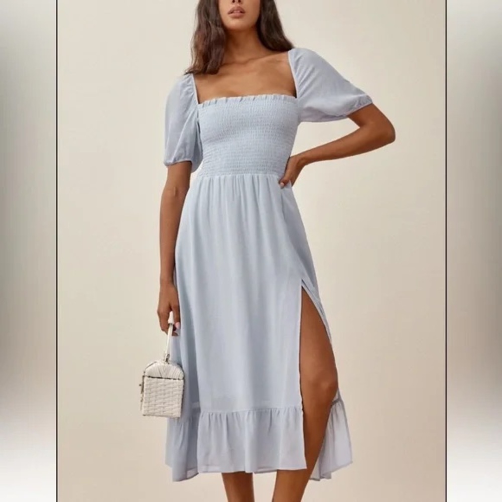 Reformation Meadow Dress in Mineral